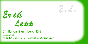 erik lepp business card